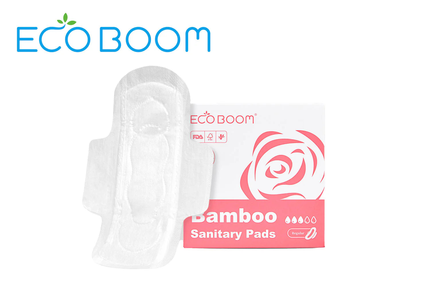 Eco Boom Feminine Pads Regular Flow