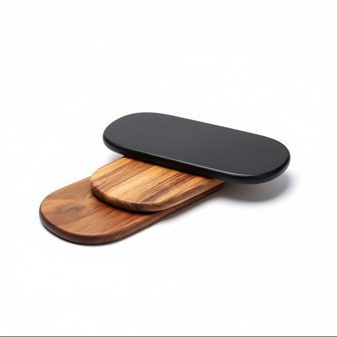 Base Decorativa Oval de Madera